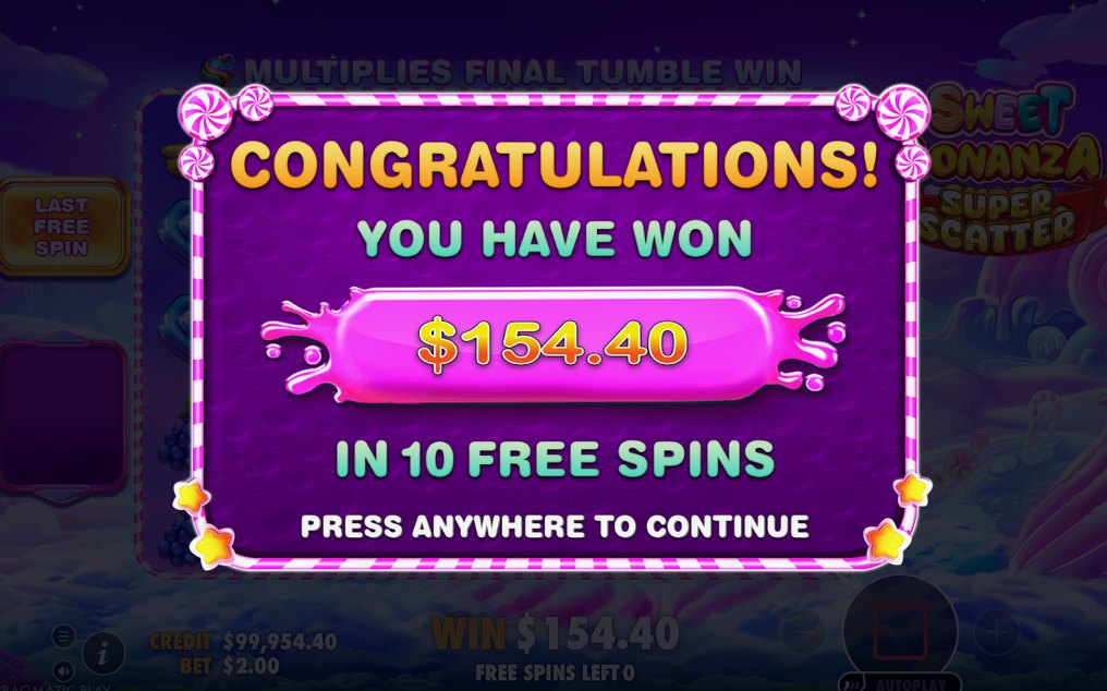 Tumble win after MULTIPLIER BOMB values are added and multiplied